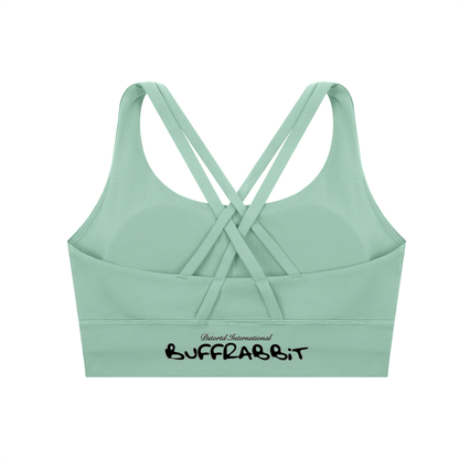 Strappy Criss-Cross Sports Bra - DARK LOGO