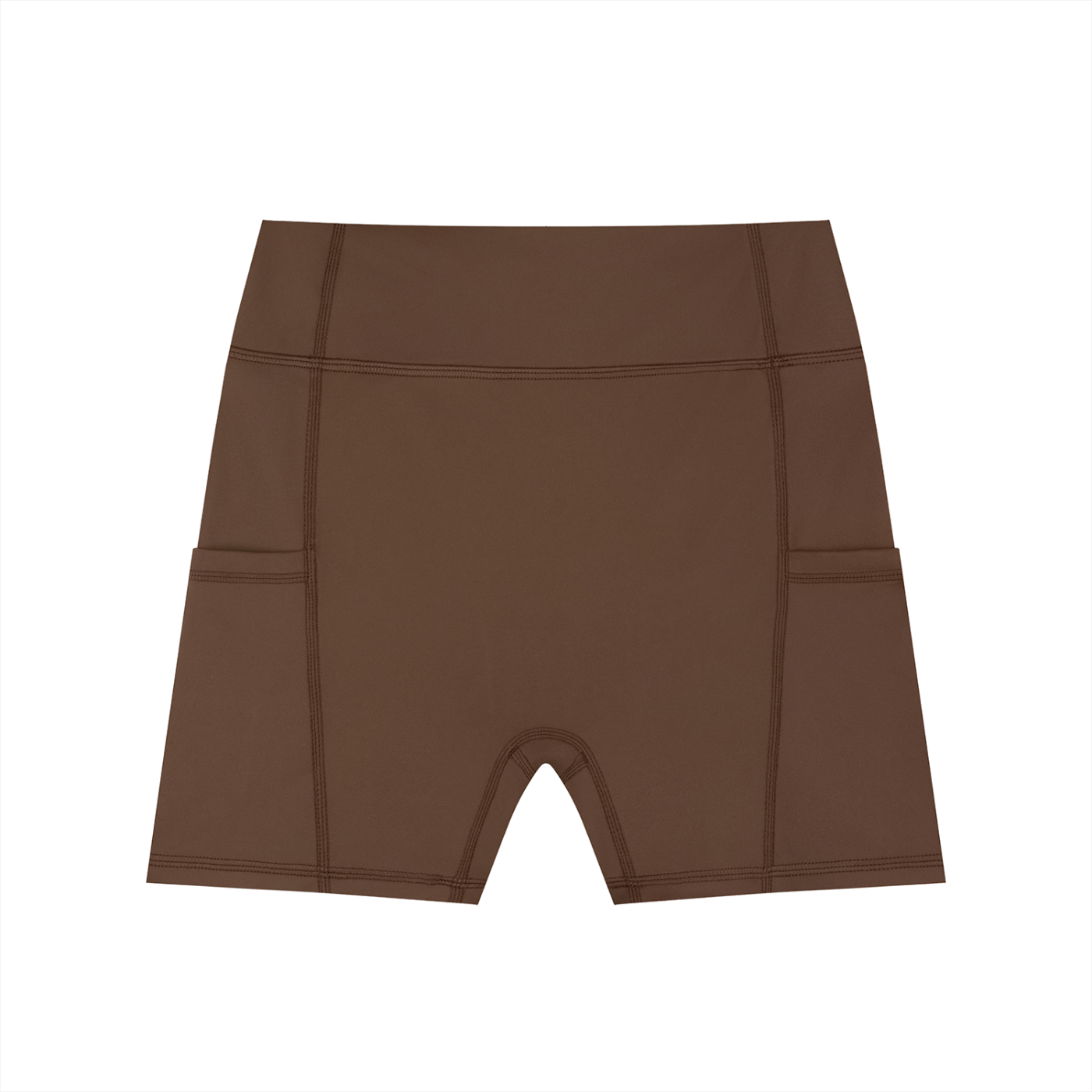 Women's High-Waisted Pocket Biker Shorts - LIGHT LOGO