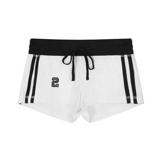 Women's Contrast Stripe Track Shorts - LIGHT