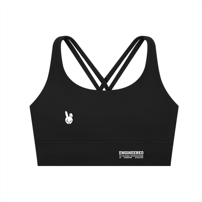 Strappy Criss-Cross Sports Bra - LIGHT LOGO
