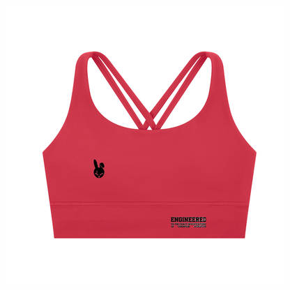Strappy Criss-Cross Sports Bra - DARK LOGO