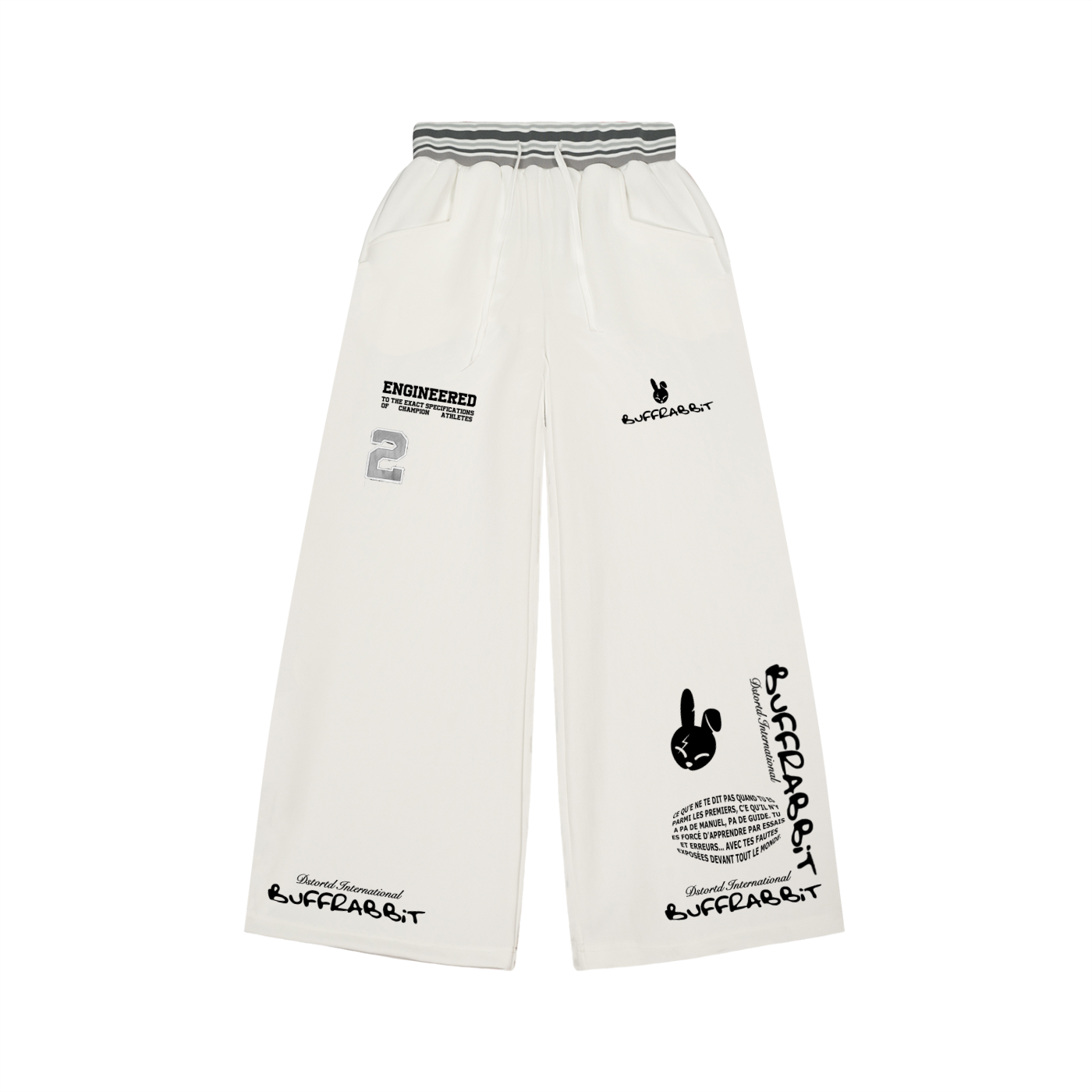 KARATE KID V1 - Striped Waist Wide Leg Pants