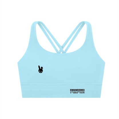 Strappy Criss-Cross Sports Bra - DARK LOGO