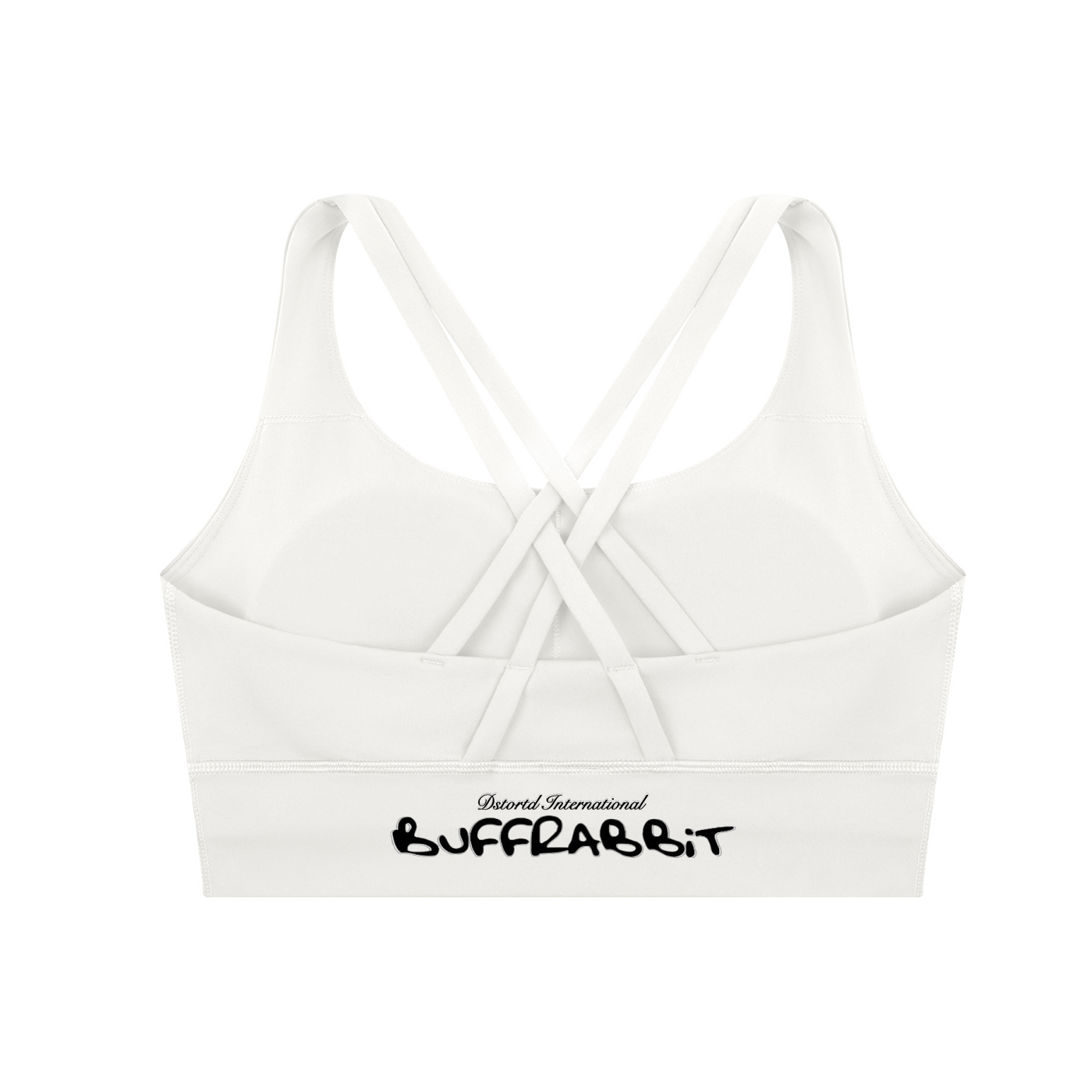 Strappy Criss-Cross Sports Bra - DARK LOGO