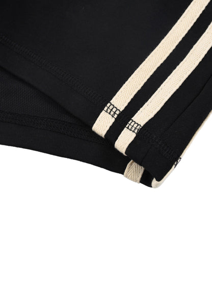 Women's Contrast Stripe Track Shorts - DARK