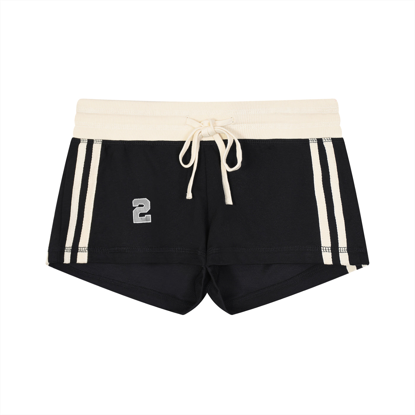 Women's Contrast Stripe Track Shorts - DARK