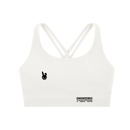 Strappy Criss-Cross Sports Bra - DARK LOGO