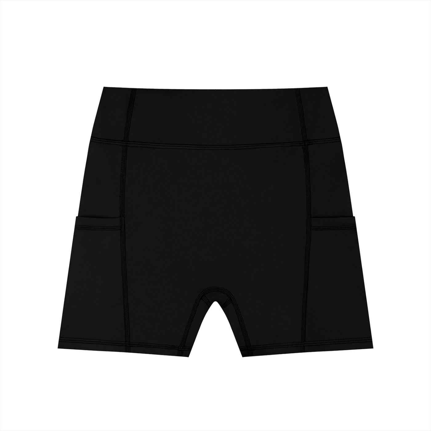 Women's High-Waisted Pocket Biker Shorts - LIGHT LOGO
