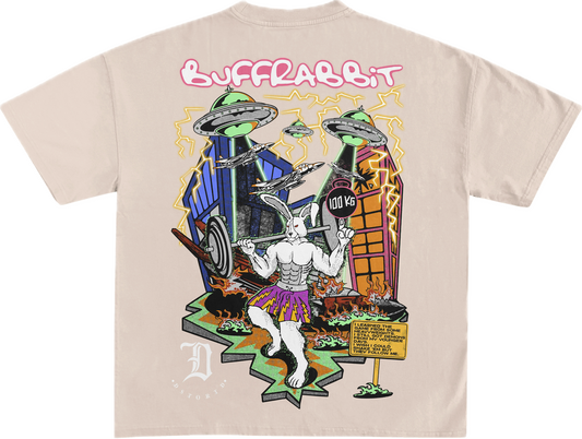 V2 BR || “SpaceDusk” Acid-Washed Vintage Style Tee (DTG) || 250g | Oversized | Unisex  || Sold Out