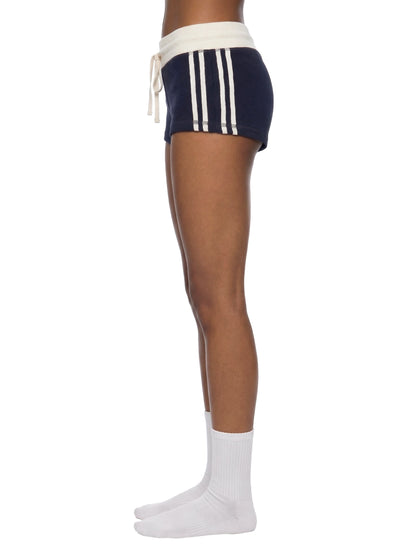 Women's Contrast Stripe Track Shorts - DARK