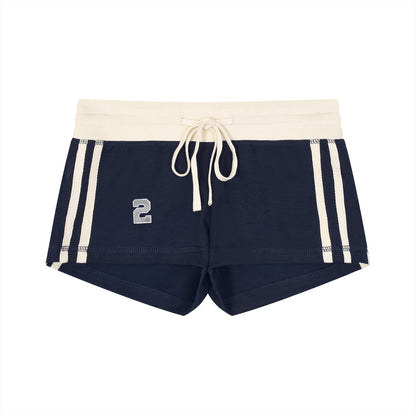 Women's Contrast Stripe Track Shorts - DARK