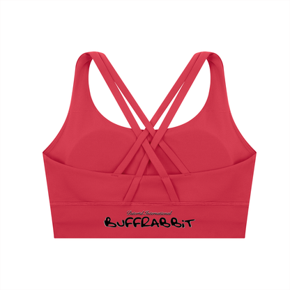 Strappy Criss-Cross Sports Bra - DARK LOGO