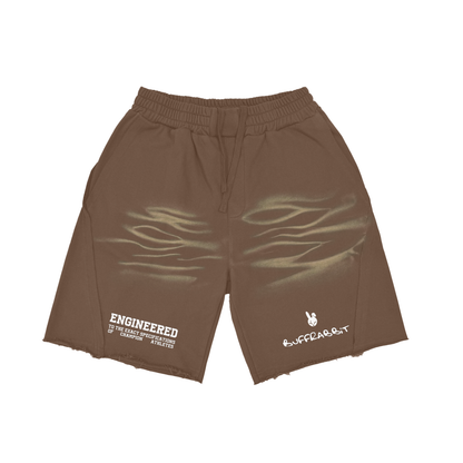 Vintage Washed Tiger Stripes Short Pants