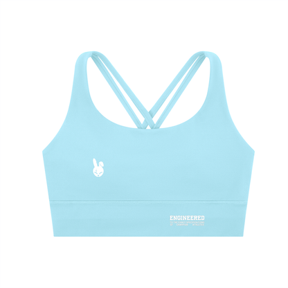 Strappy Criss-Cross Sports Bra - LIGHT LOGO