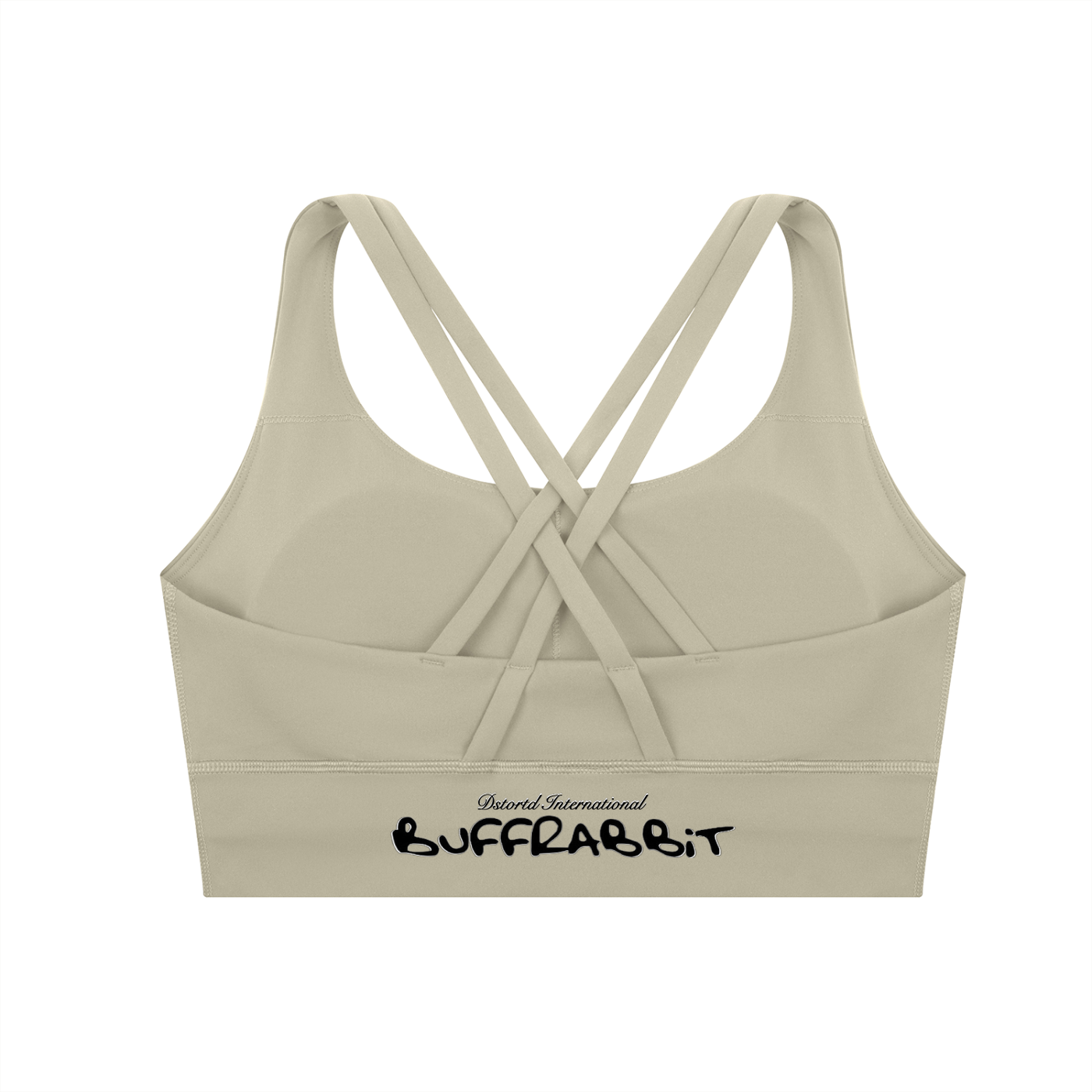 Strappy Criss-Cross Sports Bra - DARK LOGO