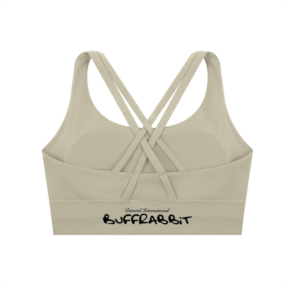 Strappy Criss-Cross Sports Bra - DARK LOGO