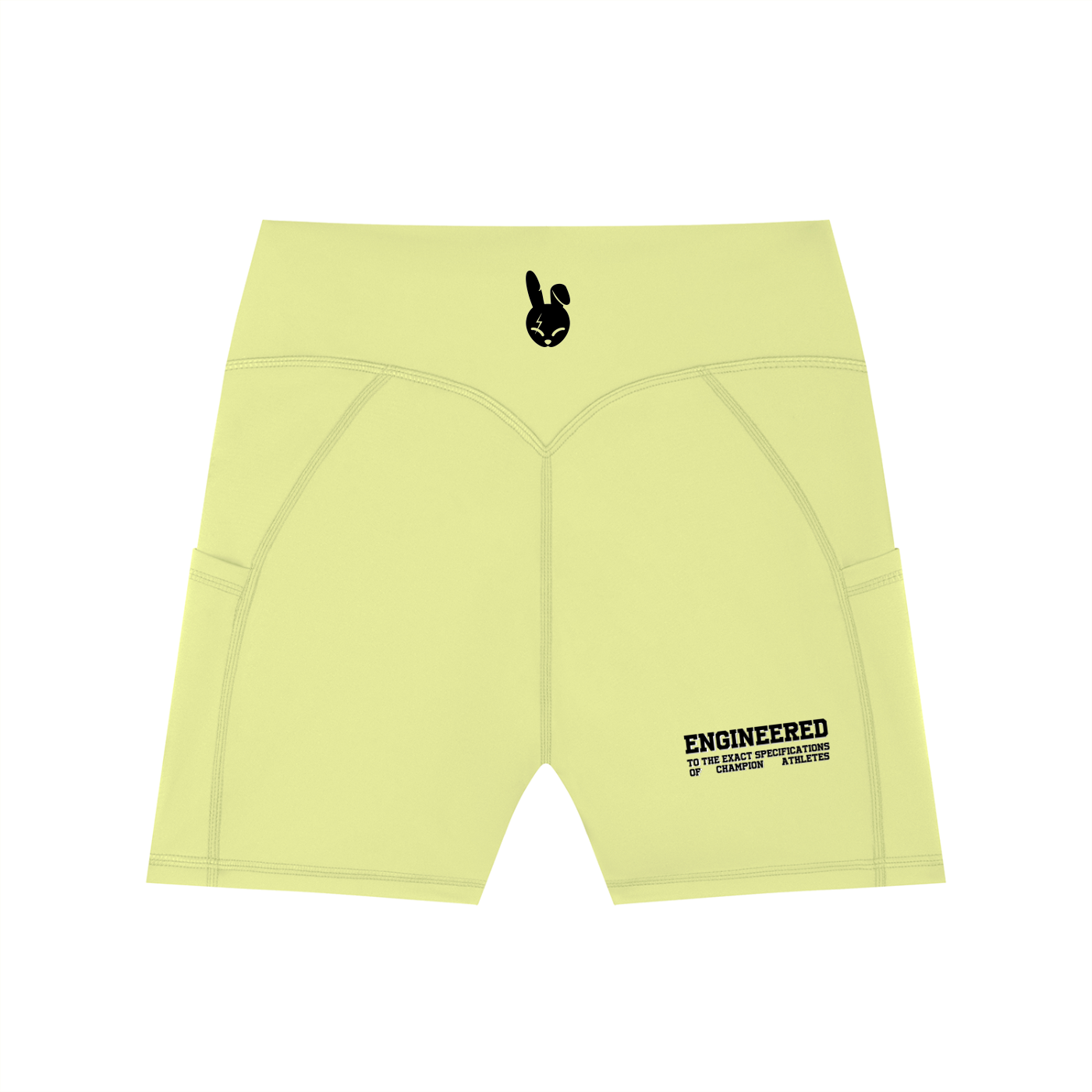 Women's High-Waisted Pocket Biker Shorts - DARK LOGO