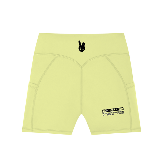 Women's High-Waisted Pocket Biker Shorts - DARK LOGO