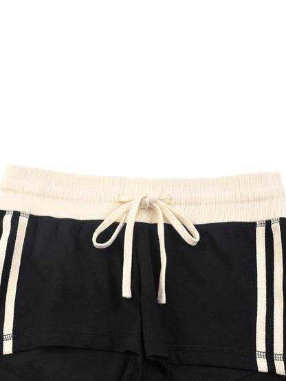 Women's Contrast Stripe Track Shorts - LIGHT