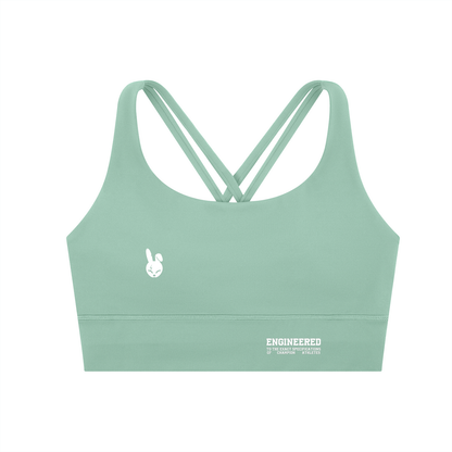 Strappy Criss-Cross Sports Bra - LIGHT LOGO