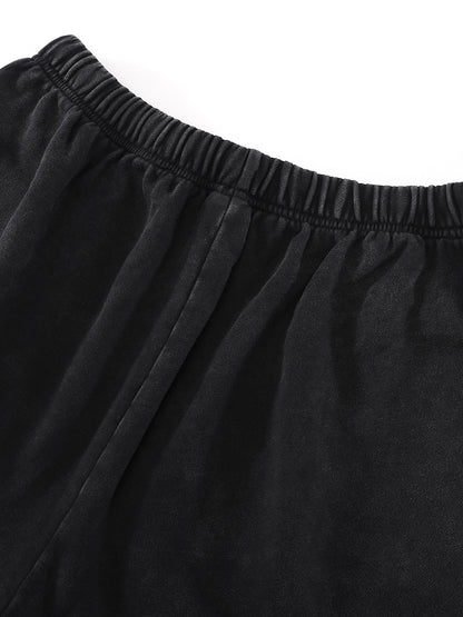 Vintage Washed Tiger Stripes Short Pants