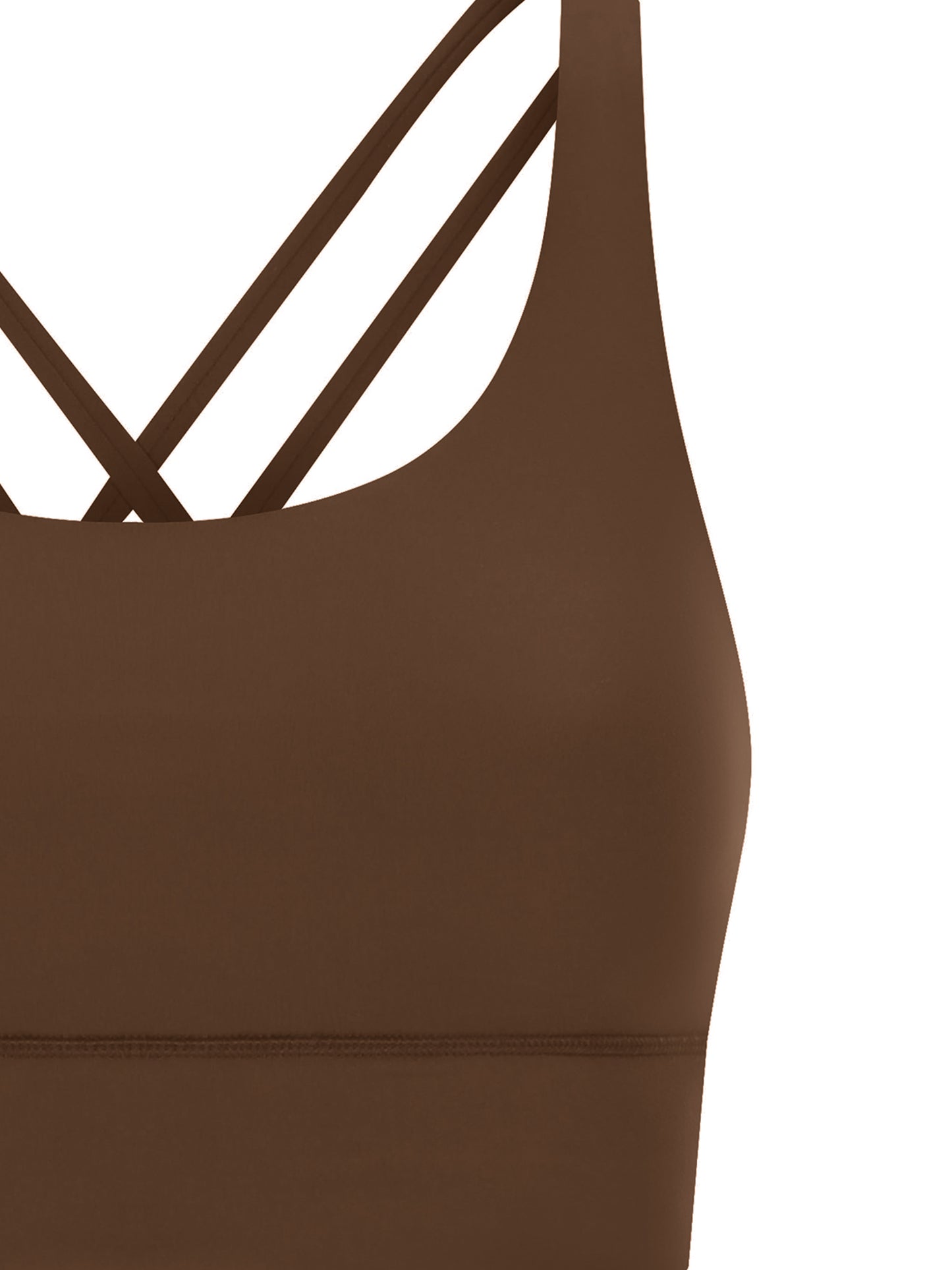 Strappy Criss-Cross Sports Bra - DARK LOGO