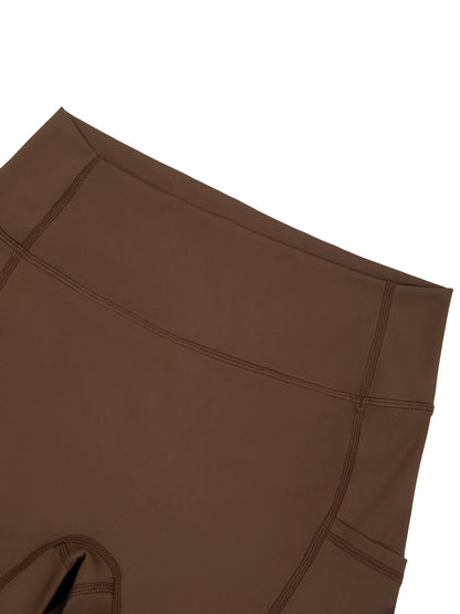 Women's High-Waisted Pocket Biker Shorts - LIGHT LOGO
